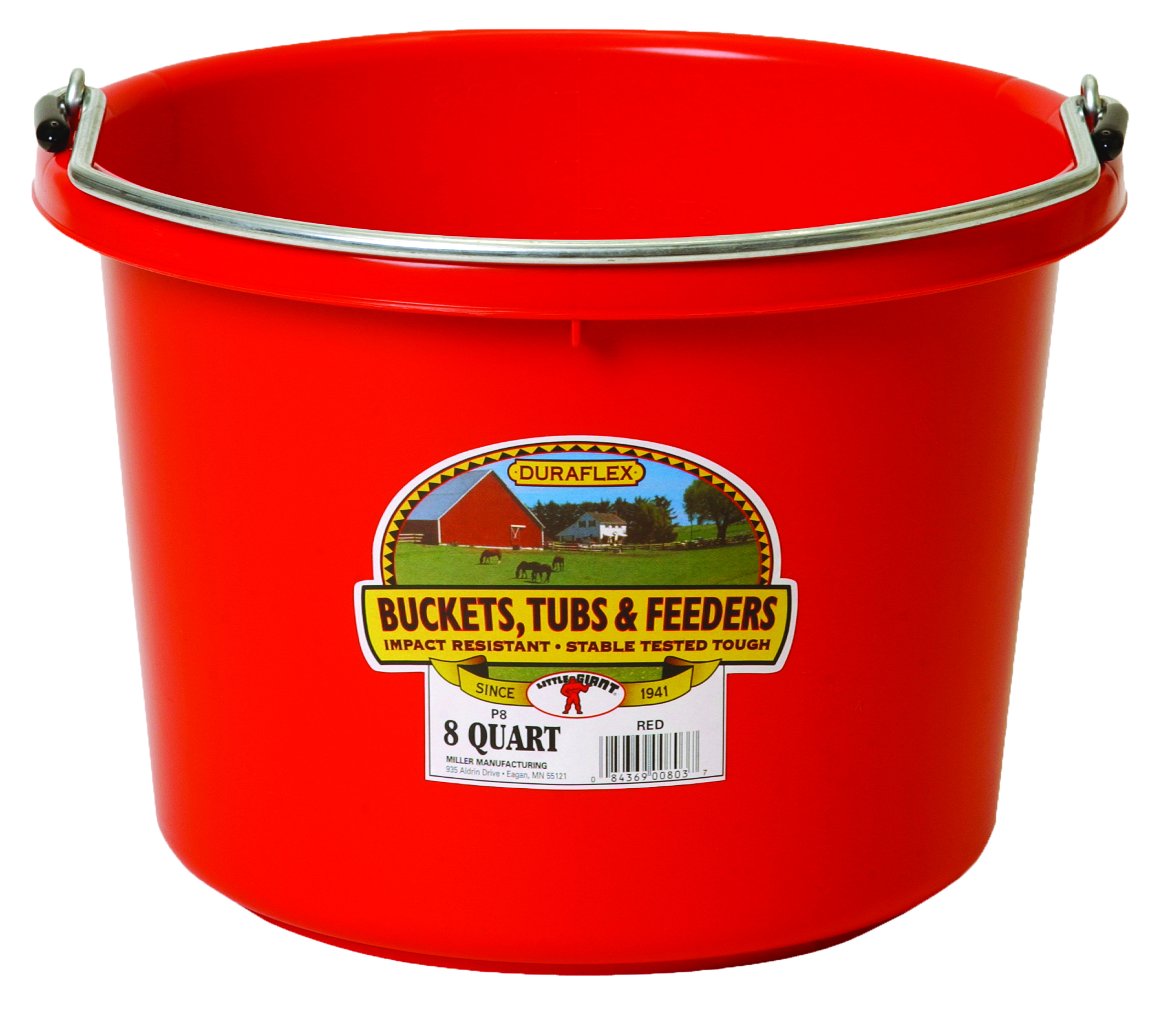 P8R     Pail 8QT RED