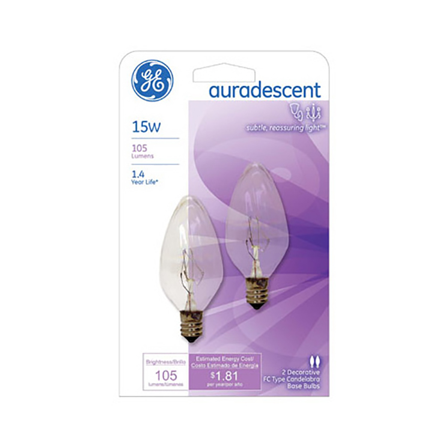 48394   GE Bulb Deco 15W AUR 2PK