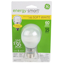 74437   GE Bulb 15W GLASS CFL