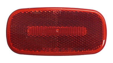 V180R   LED Markr Lamp Ovel RED