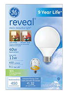 61353   GE Reveal Bulb G25 11W