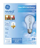 62618   GE Rev Halo Bulb 72W 2PK