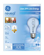 62617   GE Rev Halo Bulb 53W 2PK