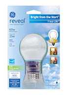 63508   GE REV CFL BULB A19 15W