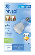 61354   GE REVEAL BULB R20 11W