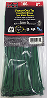 5-9464  C/Tie GRN 8" 50# 100PK