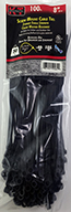 5-9482  C/Tie S/M BK 8"50#100PK