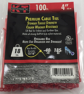 5-9416  C/Tie RED 4" 18# 100PK