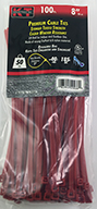 5-9466  C/Tie RED 8" 50# 100PK